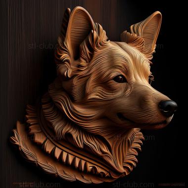 3D model st Swedish Valhund dog (STL)